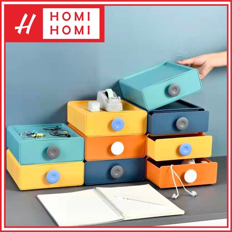 HomiHomi Rak Kosmetik Plastik Kamar Tidur Serbaguna Minimalis PB002