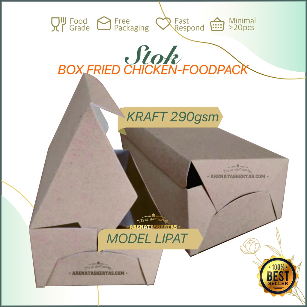 

Box Fried Chicken 6,5x17x10,5cm/ Dus Fried Chicken / Box Ayam Goreng geprek/ Foodpack Murah STOK