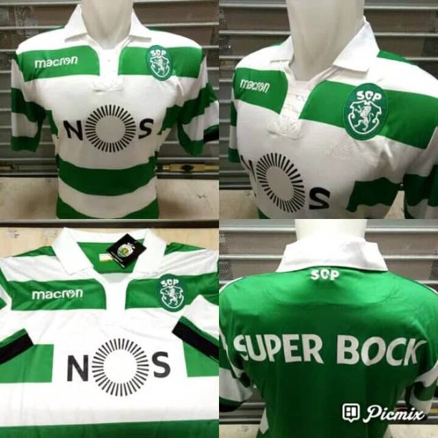 JERSEY BOLA SPORTING LISBON HOME 2018/2019 GRADE ORI