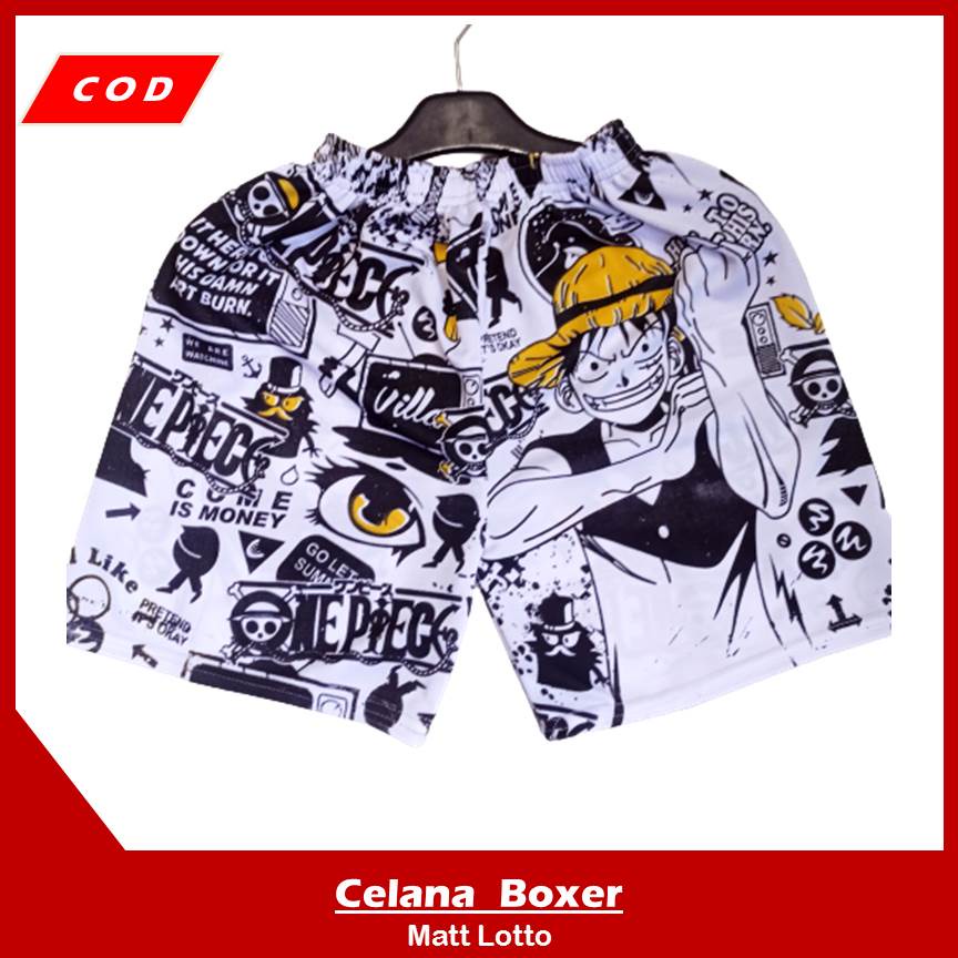 Celana Pendek Boxer Pria Wanita Bokser Cowok Cewek Motif