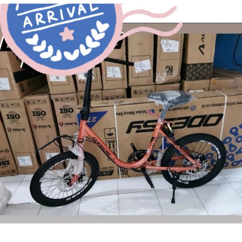 SEPEDA MINI MINION MINIVELO 20 INCH SAKONI SUPREME 7 SPEED CAKRAM DISK BRAKE MURAH