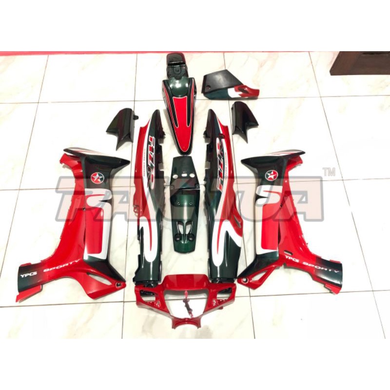 cover body fizr f1zr caltex hijau merah full set halus cover bodi yamaha fiz r
