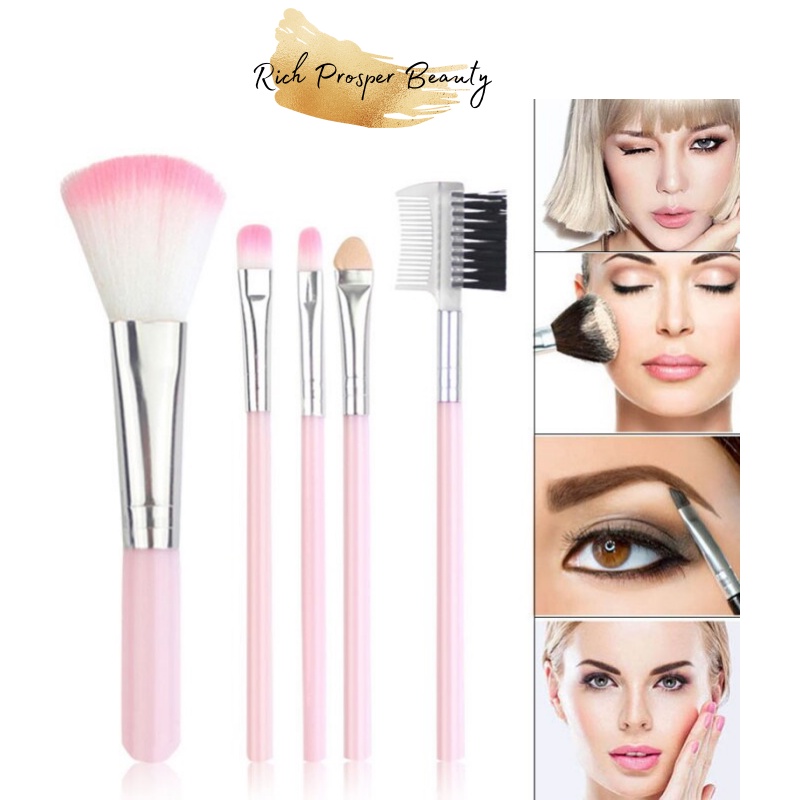 Kuas Make Up set isi 5 - Makeup Brush - Makeup Brush Tool Set Women Girls Eye Shadow Brush Powder Eyebrow Brush