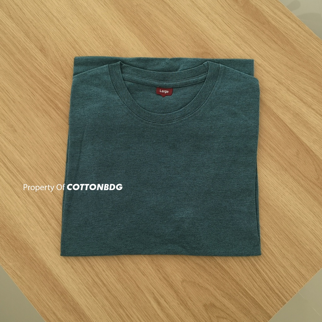 KAOS POLOS PRIA TEAL TRITONE TANGAN PENDEK UKURAN S-XL BAHAN THREETONE 30S ORGINAL