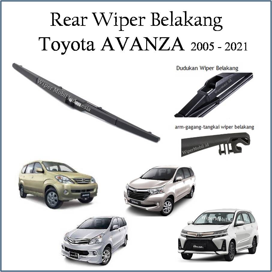 Wiper Kaca Belakang Mobil Toyota AVANZA 2011 2012 2013 2014 2015 2016 2017
