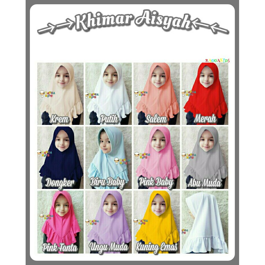 Khimar Aisyah Pink Fanta Jilbab Anak Raggakids