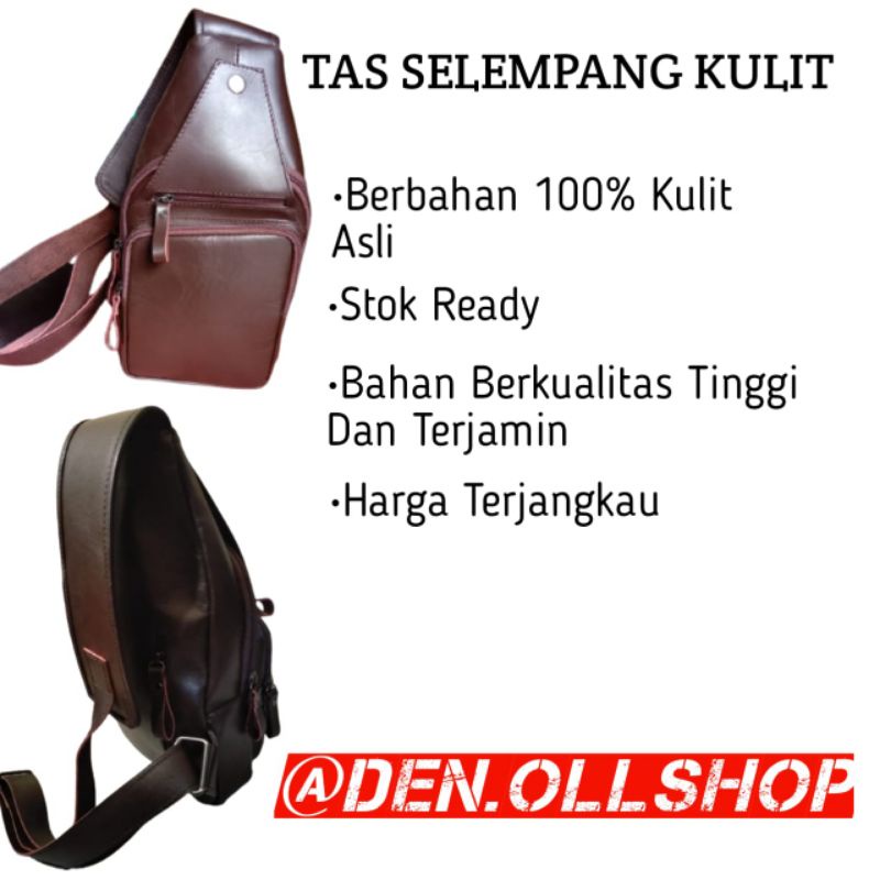 Tas kulita pria. Tas selempang ori.