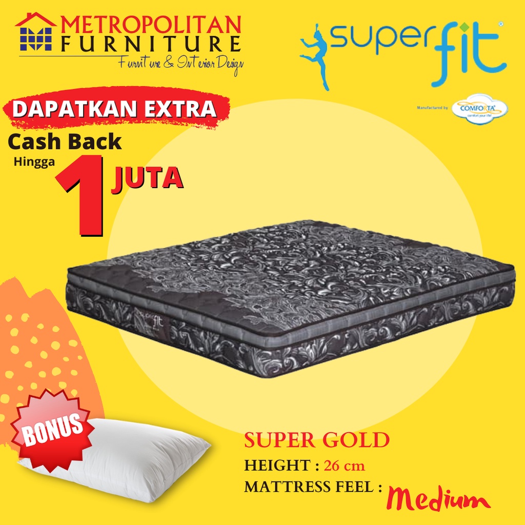 Kasur Springbed Comforta SuperFit Super Gold / Spring bed matras