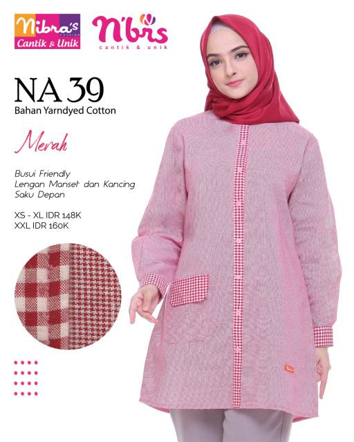 Atasan Nibras NA 39. biru xs