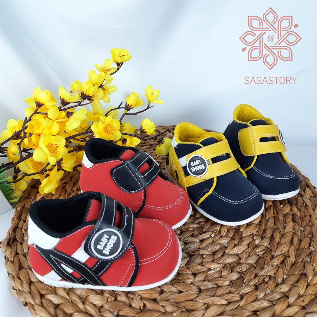 Sasastory Sepatu Sneaker Anak Bunyi Cit Cit 1 2 3 Tahun Sepatu Anak Balita Sepatu Sneaker Anak Laki Laki Sepatu Sneaker Anak Perempuan Sepatu Santai Anak Sepatu Olahraga Sepatu Simpel Anak Sepatu Garis Anak Unisex Sepatu Main Anak GA01