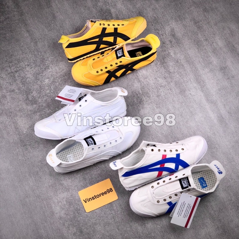sepatu slip on putih polos prancis france yellow black best quality sepatu tanpa tali