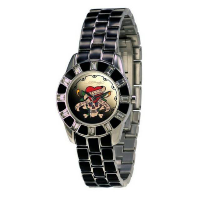 Jam tangan ED Hardy CH LK chic love kills original