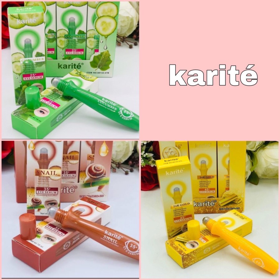GS - KARITE EYE ROLLER SERUM  PENGHILANG KANTUNG MATA - SNAIL CUCUMBER