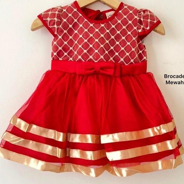 Dress Pesta Kondangan Ulang Tahun Mewah Lucu Bayi Anak Perempuan Cewek Terlaris Kode 23 Babeebabyshop