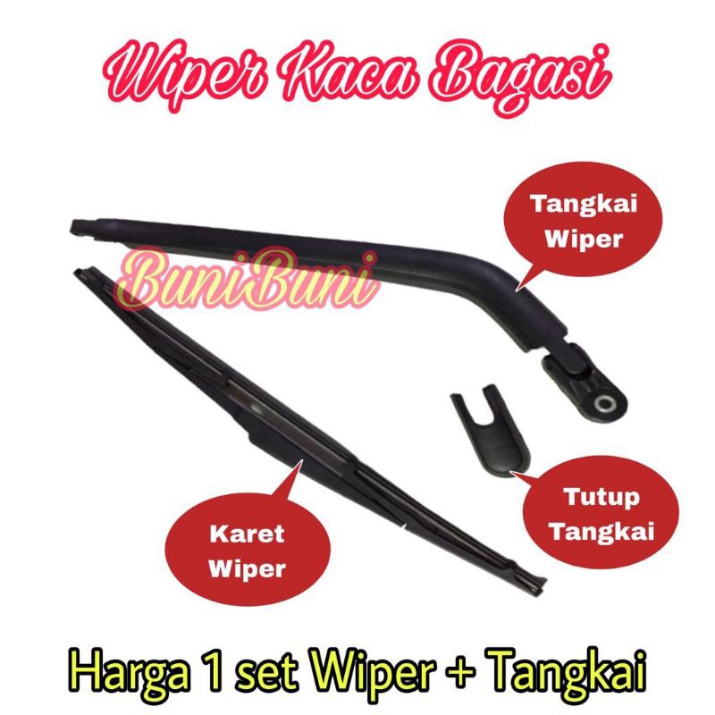 Karet Wiper Kaca Bagasi Belakang Komplit Tangkai Untuk Avanza Innova Veloz Xenia Fortuner Kiiang