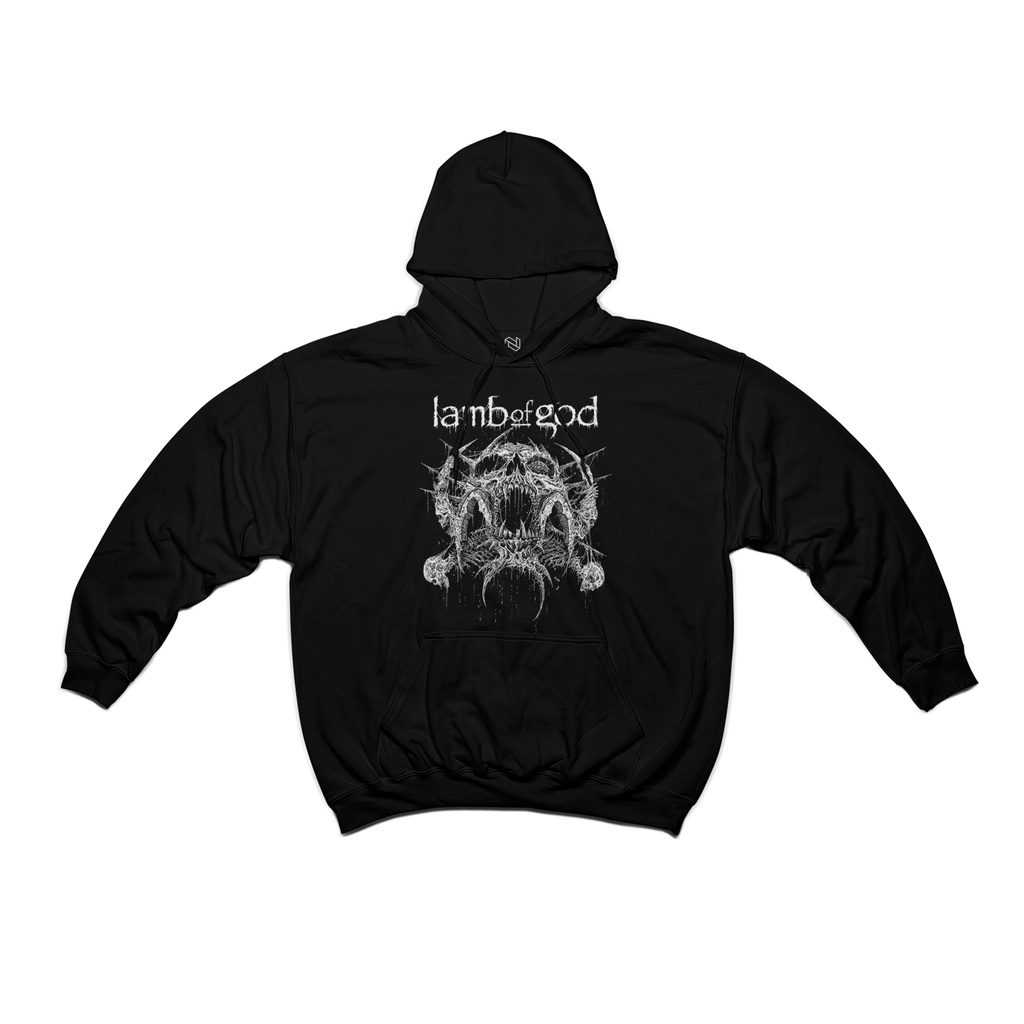 Hoodie Zipper Lamb Of God Wrath Katun Fleece (tidak Berbulu) Ukuran M L XL XXL