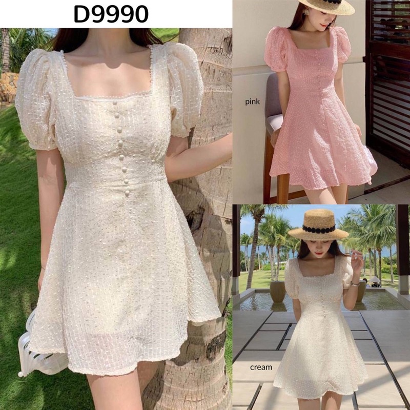 [SF] Story Square Neck Skater Dress #D9990