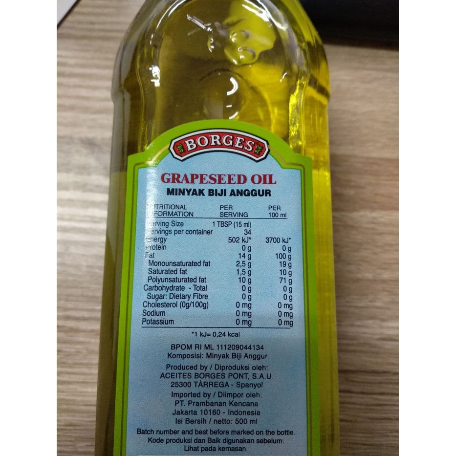 

Jual Borges Grapeseed Oil - 500 Ml Murah