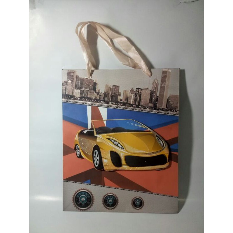 

PAPER BAG MOTIF MOBIL TIMBUL