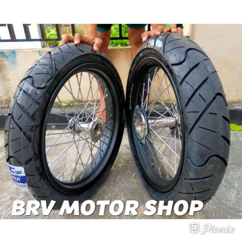 Paket Velg Vixion New- Vixion Old 250-300-17 Tromol Becak Full Set Ban