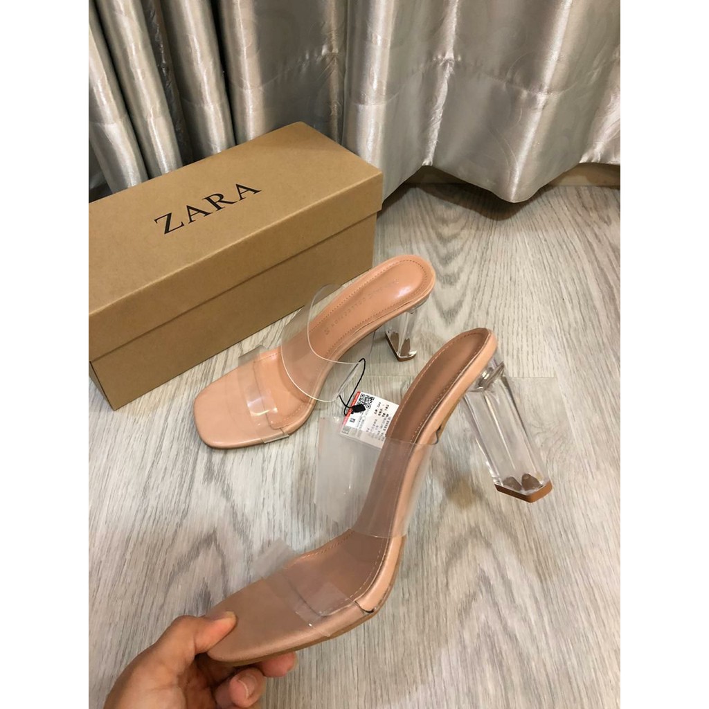 Sepatu Zara High Heels Vinyl Transparant