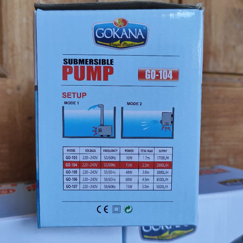 GOKANA 104 Pompa Filter Aquarium Kolam Hidroponik Water Pump Power Head Submersible Pump