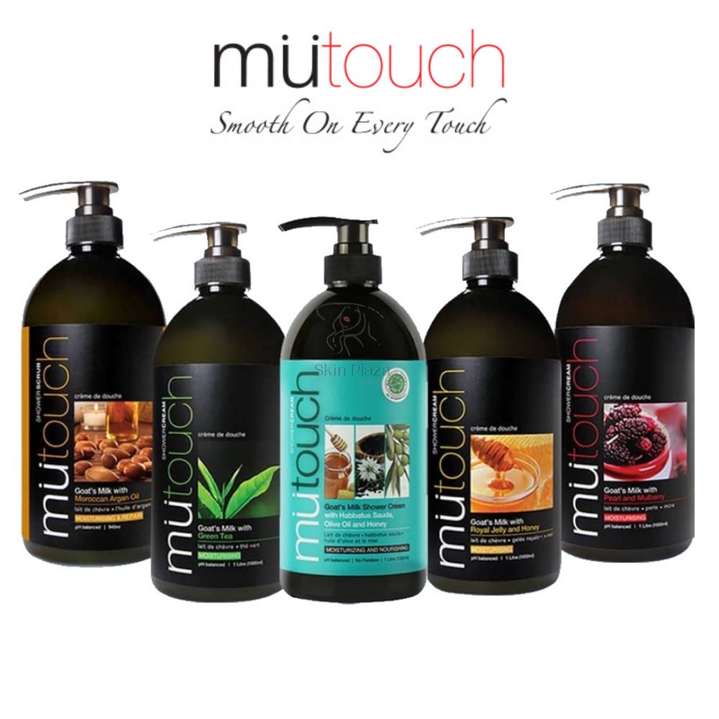 Mu Touch Goats Milk Shower Cream Pump Sabun Mandi Goat's Milk Cair Habbatus Sauda | Lavender Rosemary | Green Tea | Royal Jelly Honey | Pearl Mulberry | White Brightening Moisturizing 1000ml 750ml MuTouch