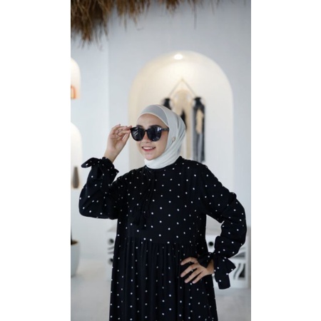 ANJANI DRESS MOTIF POLKADOT KATUN RAYON [DARAWEAR]