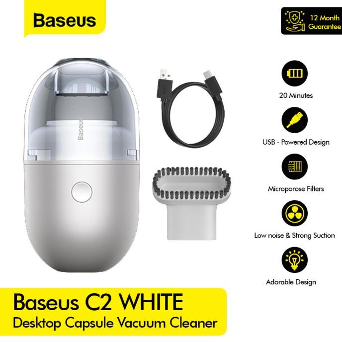 Baseus C2 Mini Capsule Car Vacuum Cleaner Portable Hisap Debu CRXCQC2