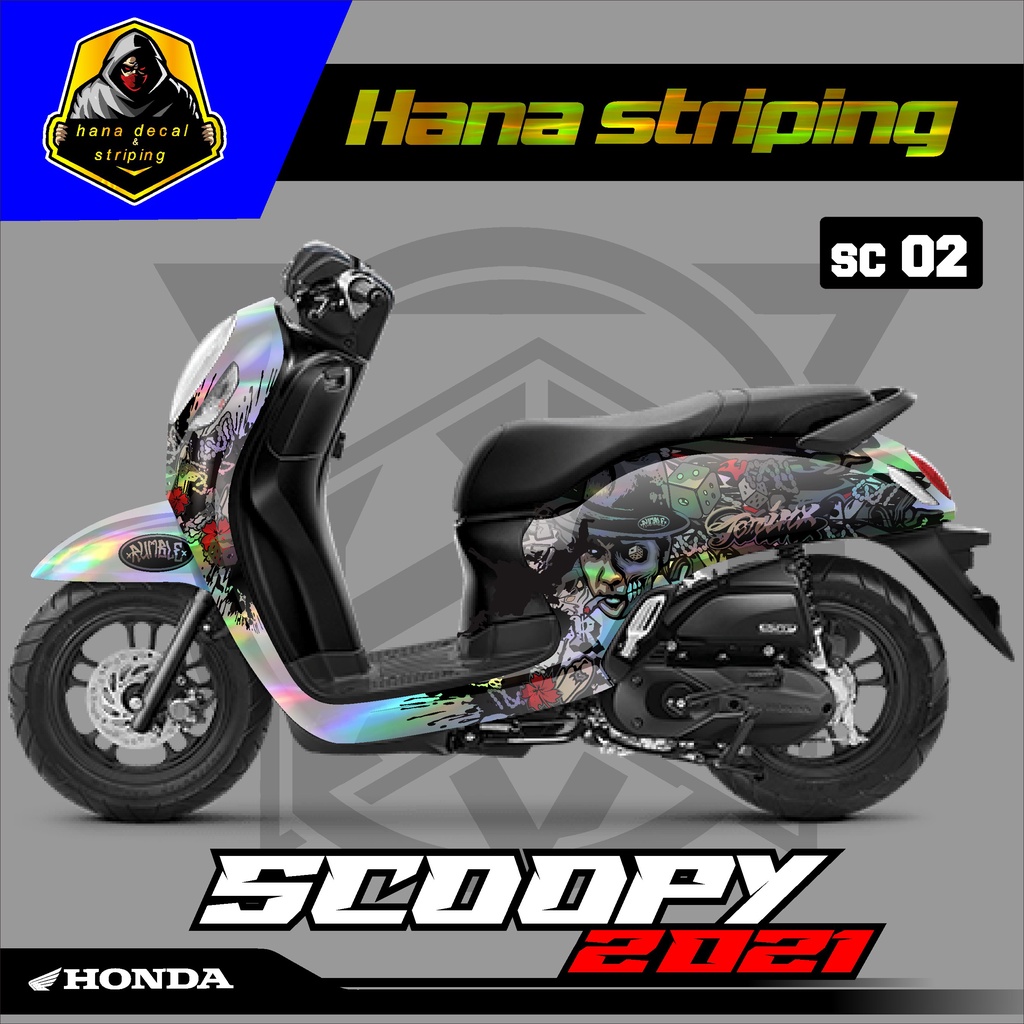 DECAL STIKER SCOOPY NEW HOLOGRAM FULL BODY kode 02