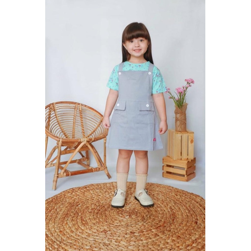 Setelan Overall Dress Flowkids Daily