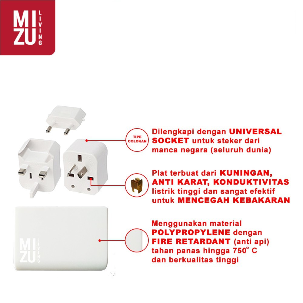 GATTAI Compact Universal Travel Adapter Adaptor Internasional-4