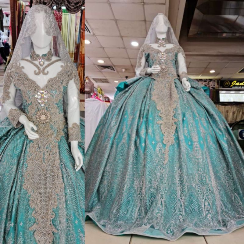 SALE GAUN PENGANTIN MUSLIM | BAJU PENGANTIN | BUSANA PENGANTIN | GOWN PENGANTIN MEWAH