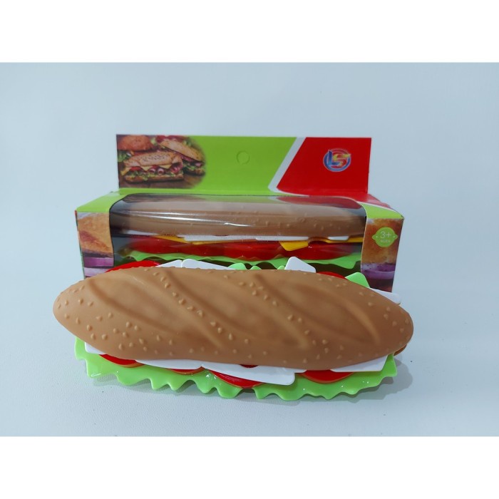 LF 11 - Mainan Replika Makanan Hot Dog Big Sandwich Dus LF11