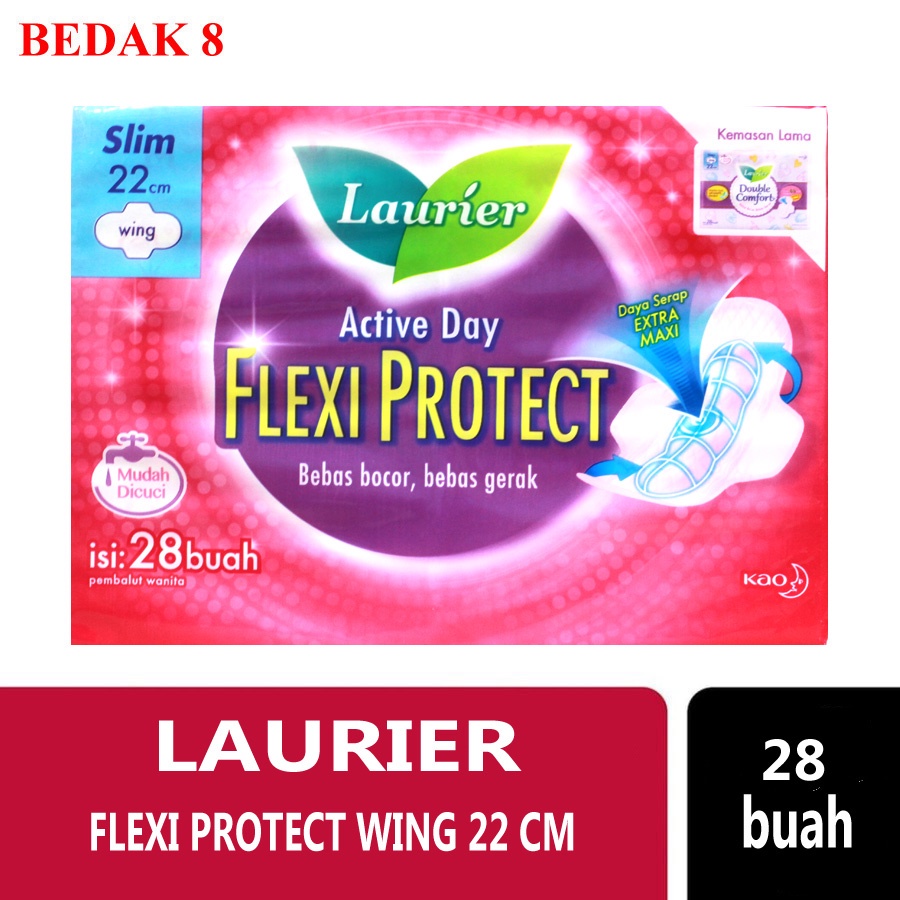 Laurier Active Day Flexi Protect Wing 22 cm 28s