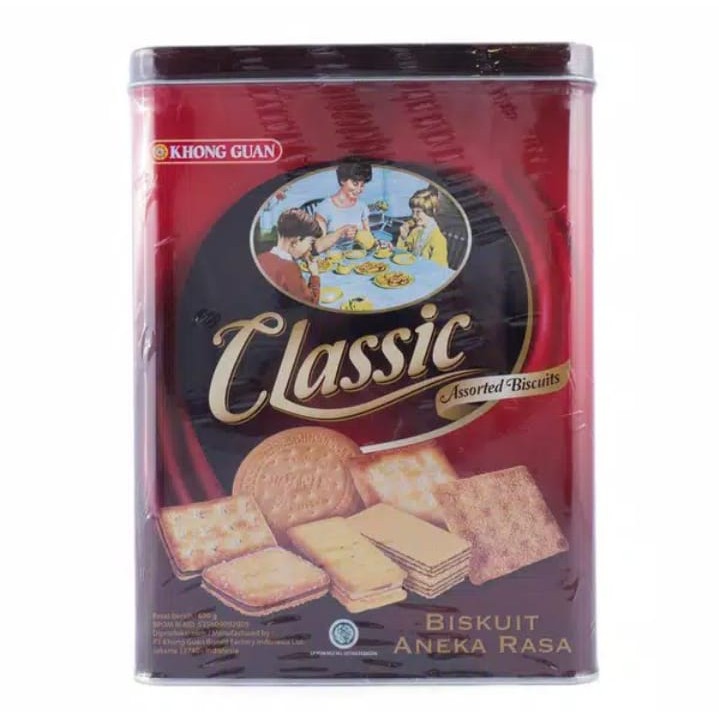 Khong Guan Classic Assorted Biskuit 600gr khong guan classic kaleng