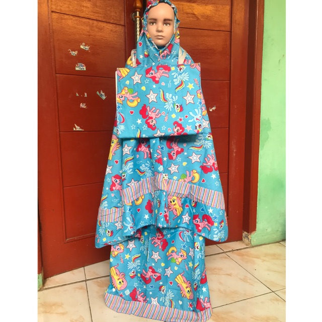 MUKENA KARAKTER ANAK KUDA PONI SAJADAH TIPIS