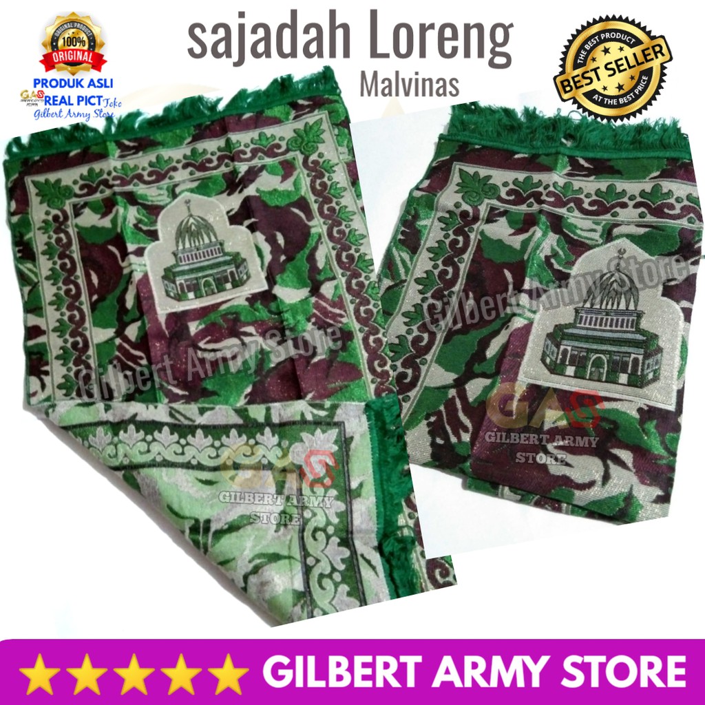 Paket Murah Sajadah target+sarung   Loreng Kopasus kopassus Malvinas Tni Perlengkapan Solat Gilbert