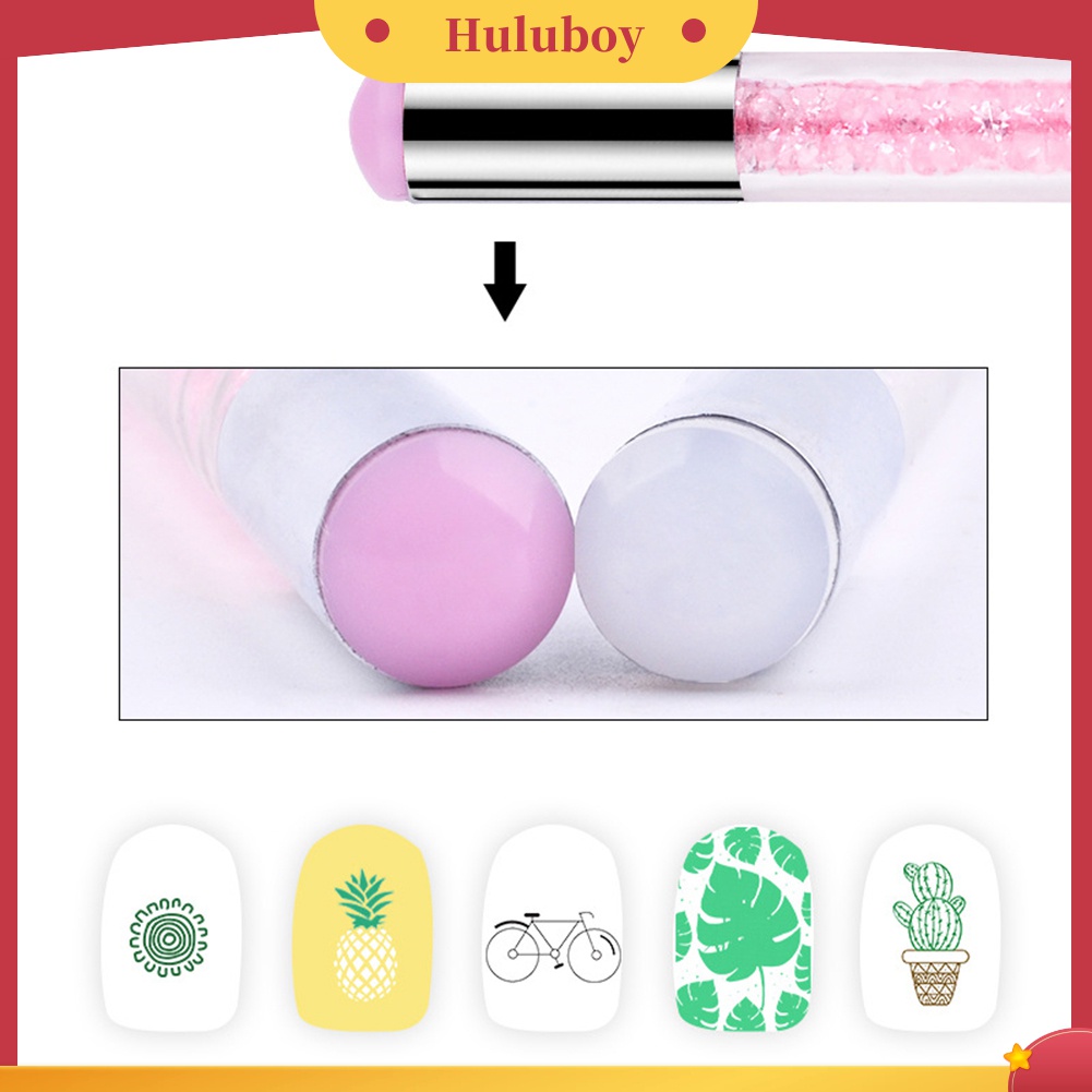 Huluboy Huluboy♡ Brush Pen Dotting Bubuk Glitter Gradasi Untuk Nail Art DIY