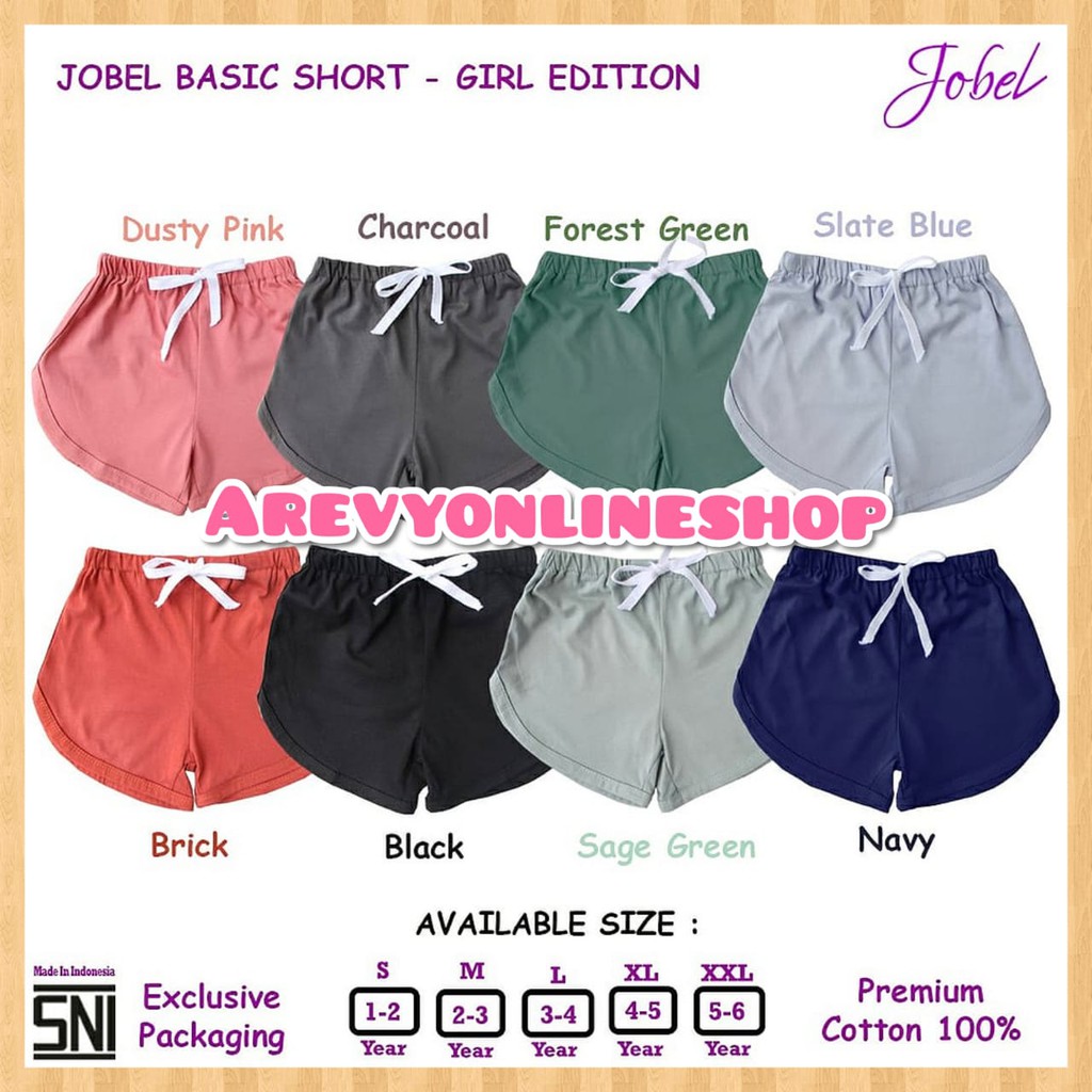 KAZEL BASIC SHORT GIRL Celana pendek anak celana Bayi perempuan 1-6 Tahun