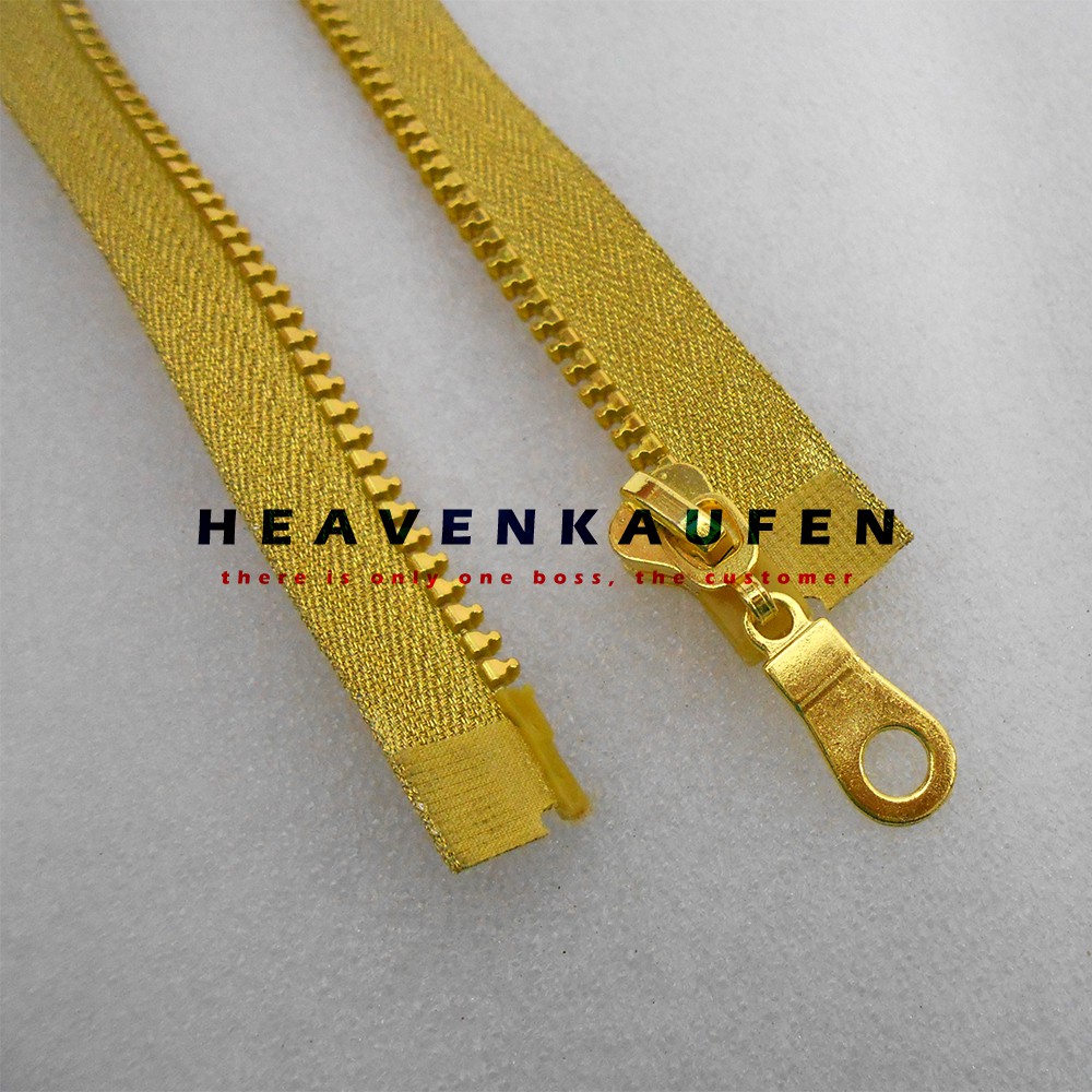 Resleting Zipper 100 cm (1 meter) Blink Blink Mengkilap Warna Gold Emas