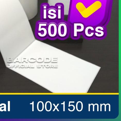 

● KERTAS LABEL PRINTER BARE 100 X 150 MM ( 1 LINE ) 4" x 6" THERMAL ♪