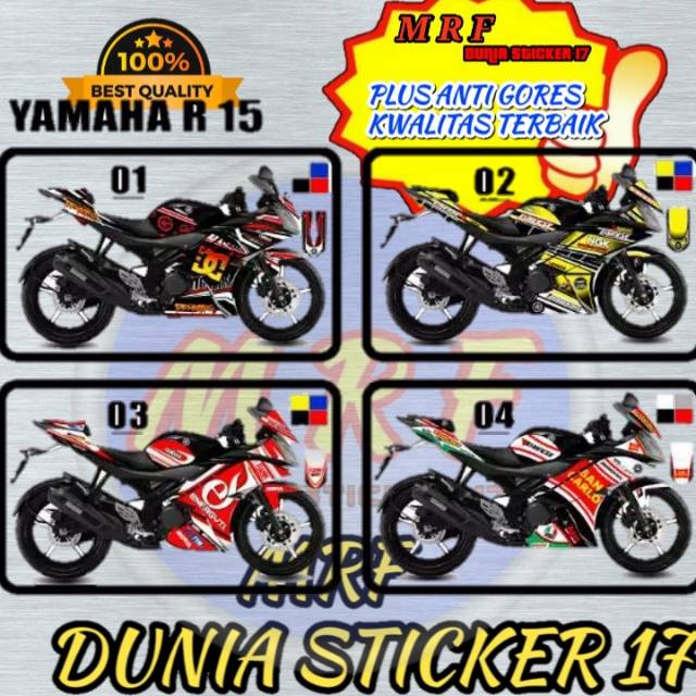 dekal yamaha R15 stiker decal yamaha R15 decal stiker yamaha R15 stiker decal motor yamaha R15 02
