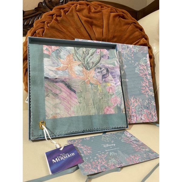 Buttonscarves the little mermaid teal