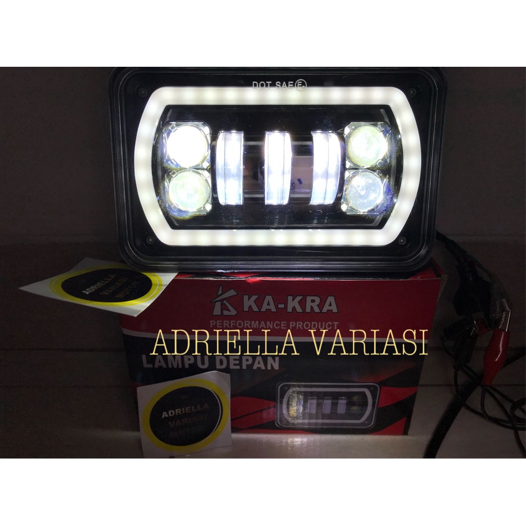 LAMPU TEMBAK SOROT LED DAYMAKER 3 MATA KOTAK ANGEL EYE