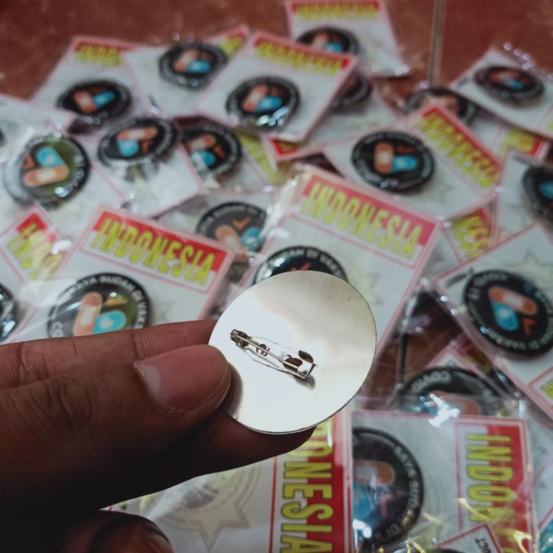 PIN SUDAH VAKSIN RESIN 3.8 CM