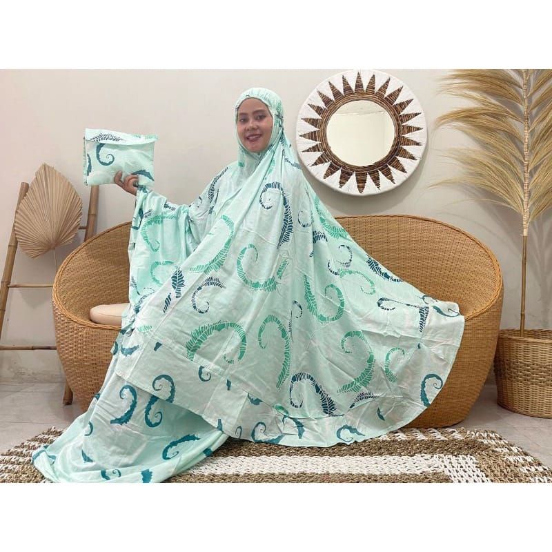 Mukena Dewasa Jumbo Katun Rayon Mukena Wanita Motif Alat Sholat MKN194