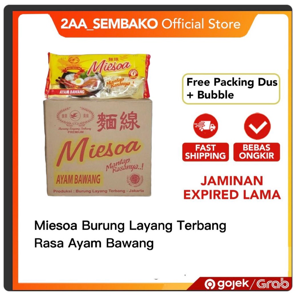 

Miesoa Kuah Instant rasa Ayam Bawang cap Burung Layang Terbang Misua Instan Burung Layang Terbang 1 dus