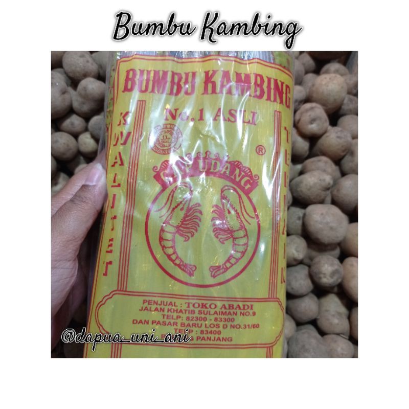 

BUMBU KAMBING CAP UDANG /PACK (ISI 20 BKS)
