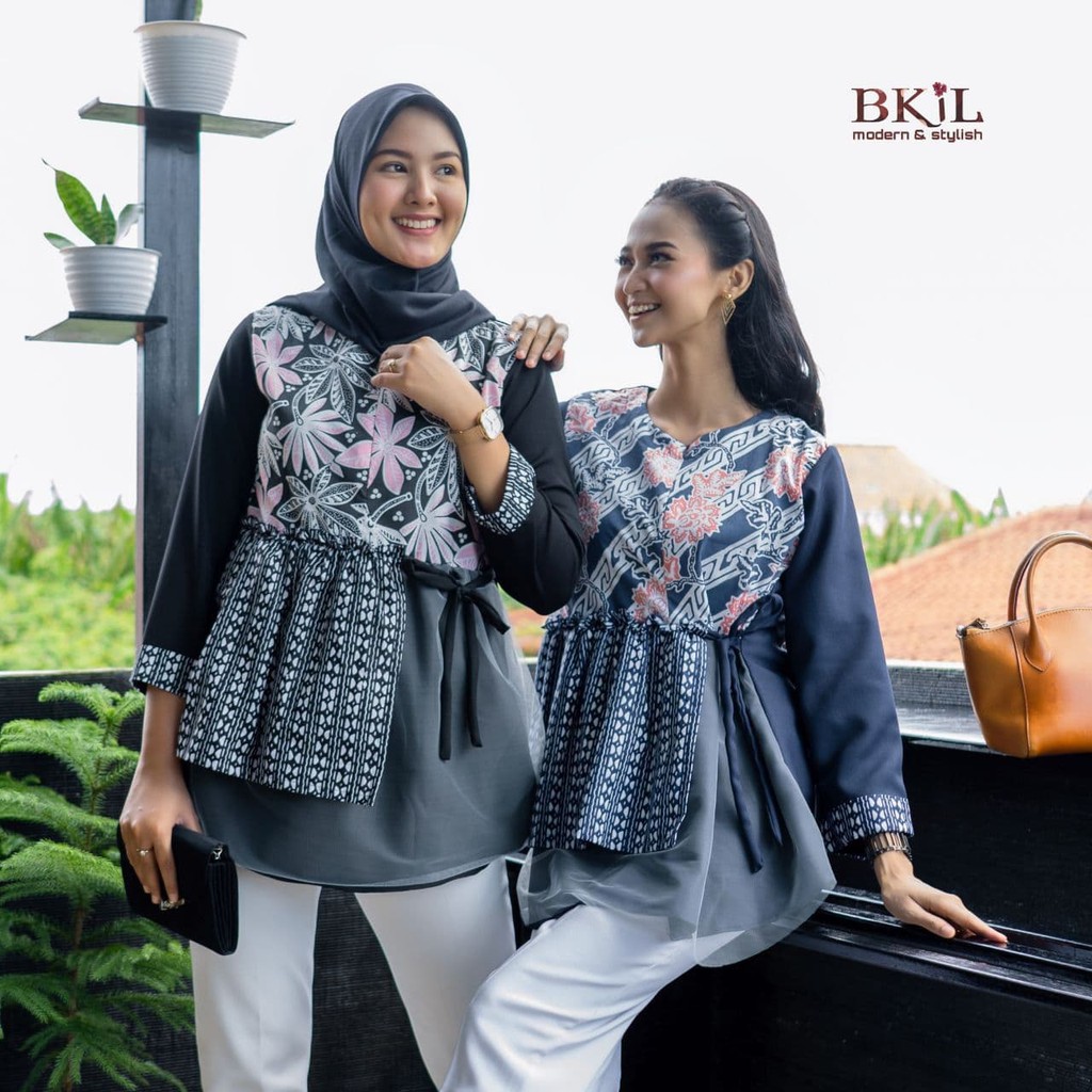 Blouse Batik Busui Motif Unik Cantik Premium Elegan Formal Baju Kerja Kantor Seragam Karyawan Moti